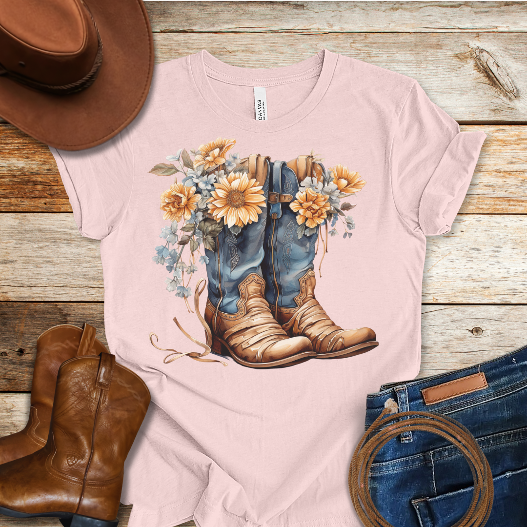 Sunflower Boots T-Shirt