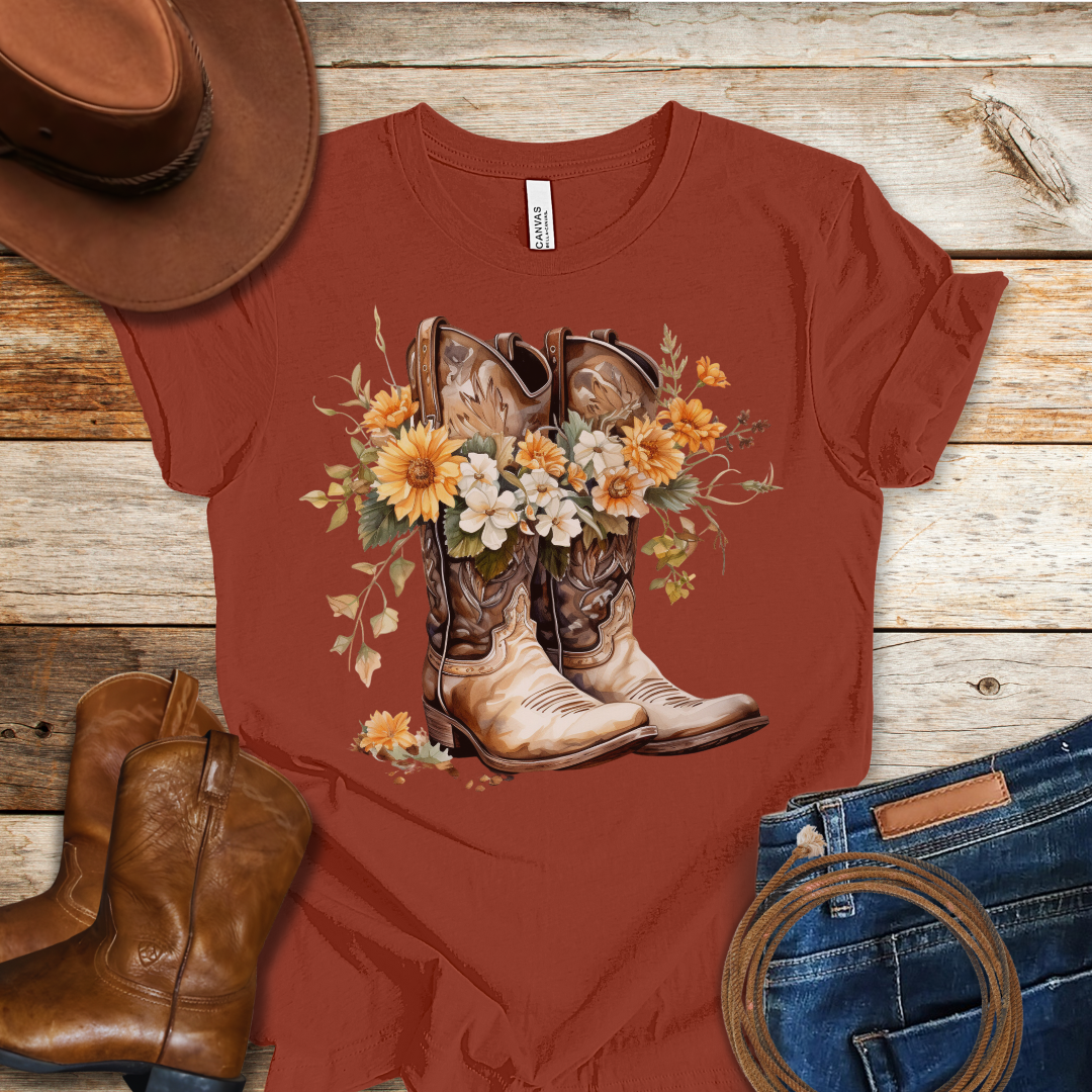 Daisy Boots T-Shirt