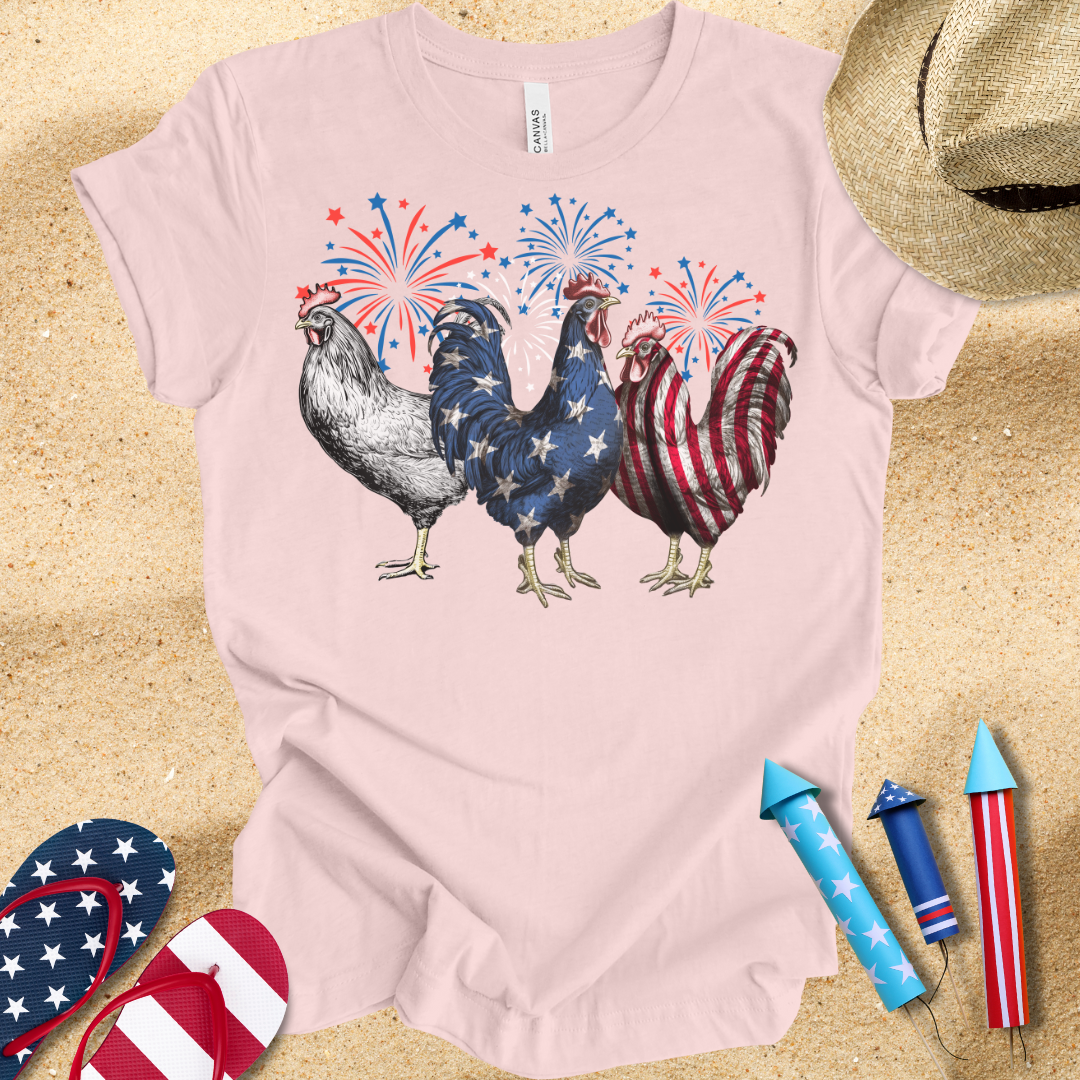 Red, White, Doodle-Doo! T-Shirt