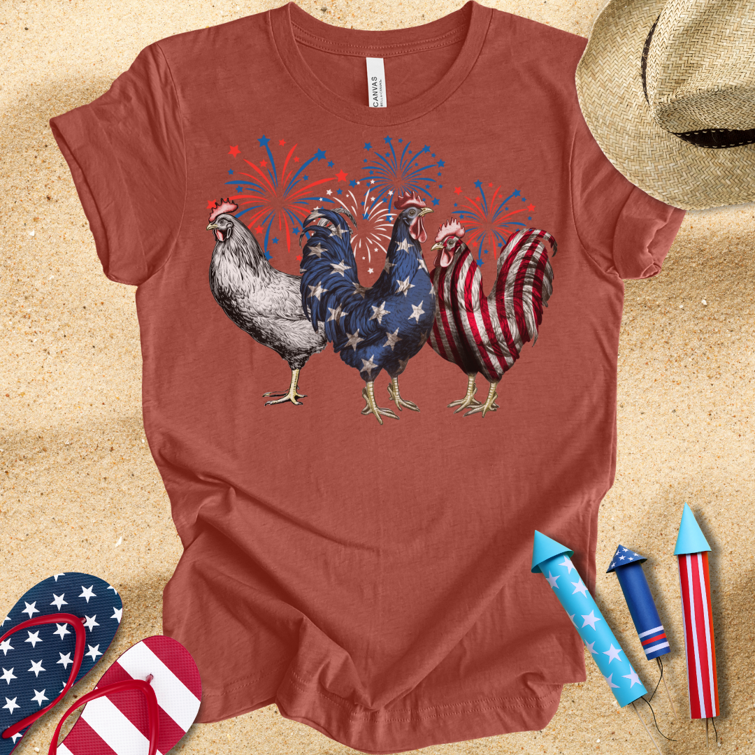 Red, White, Doodle-Doo! T-Shirt