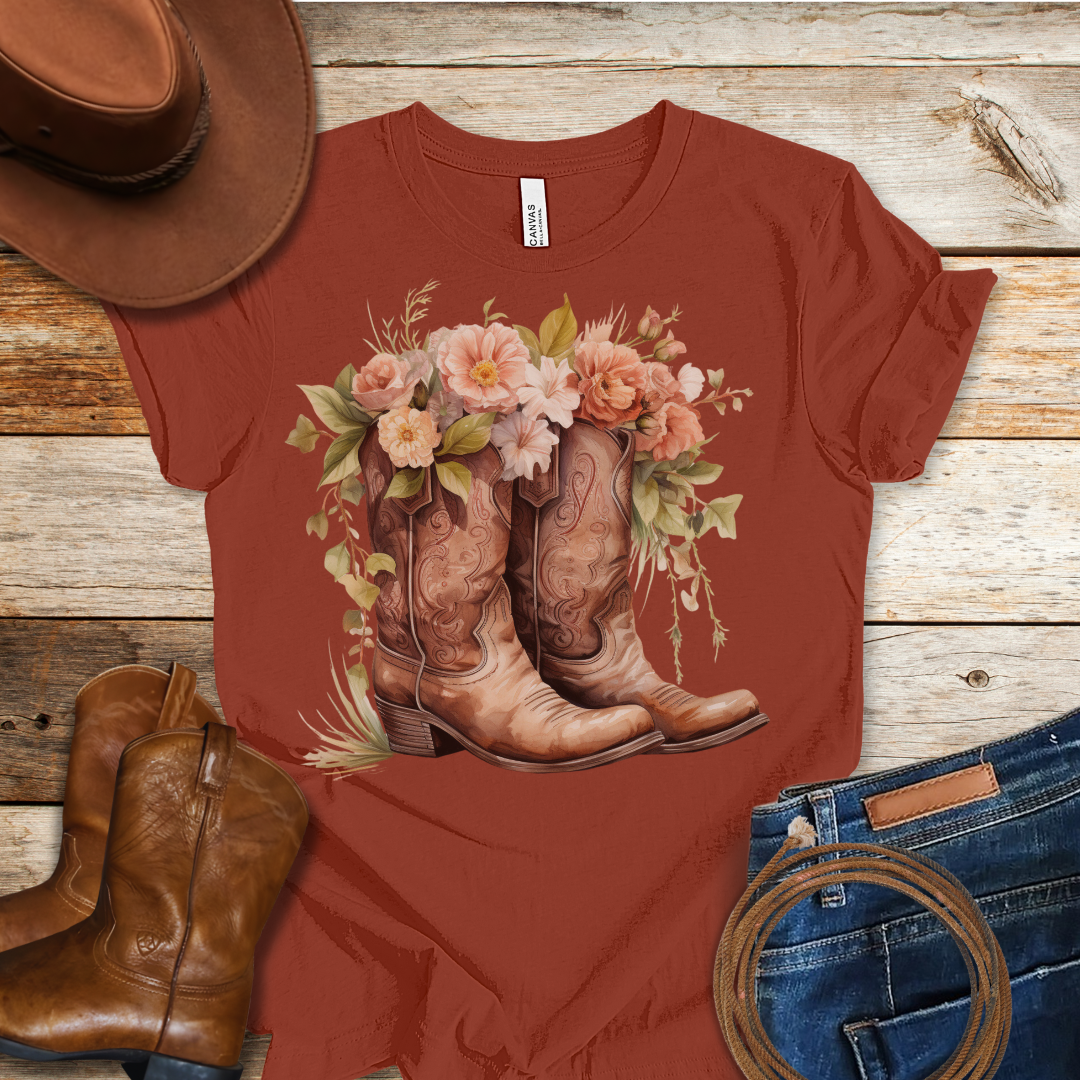 Camellia Boots T-Shirt