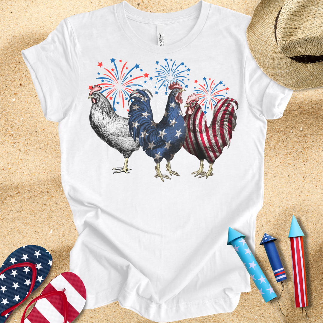 Red, White, Doodle-Doo! T-Shirt