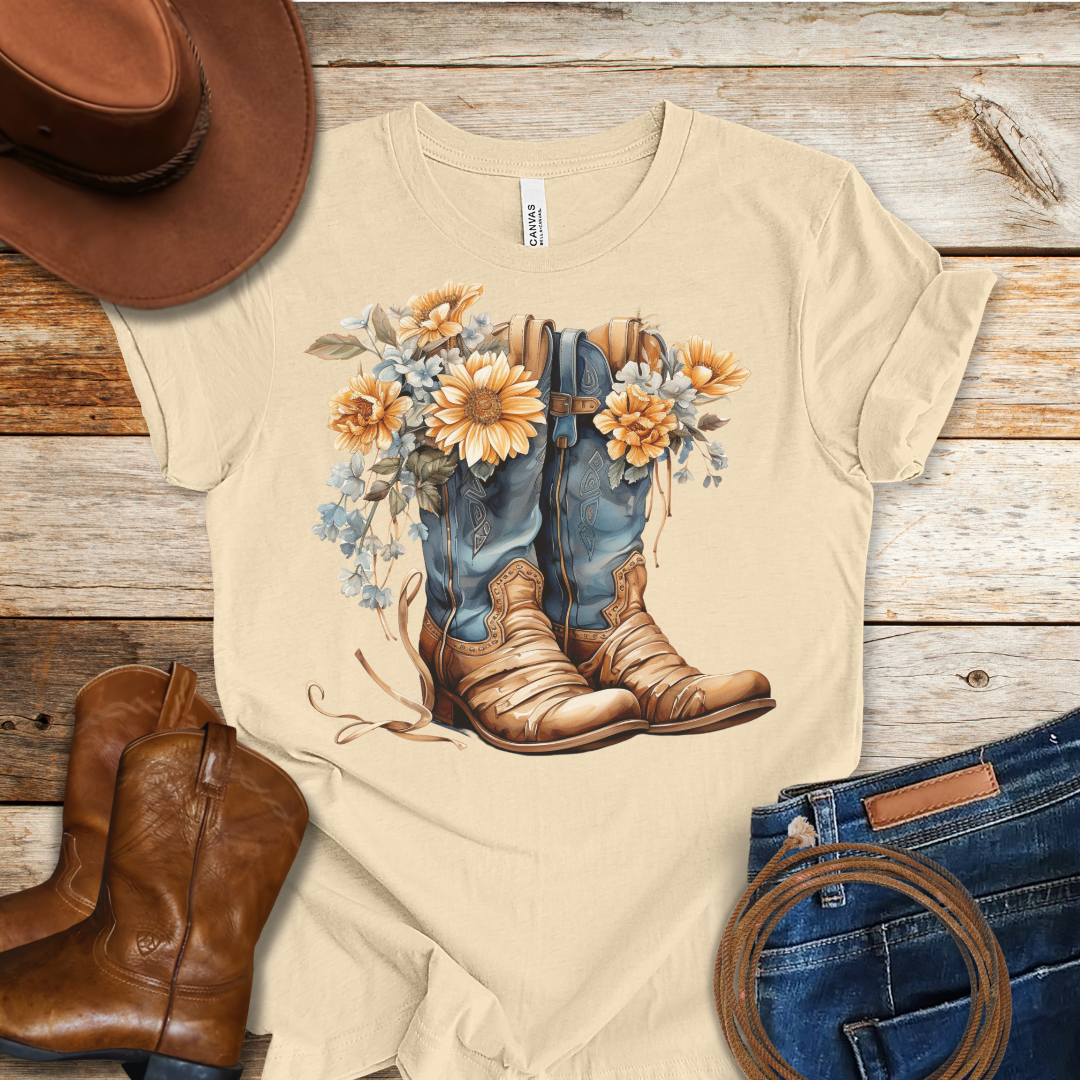 Sunflower Boots T-Shirt