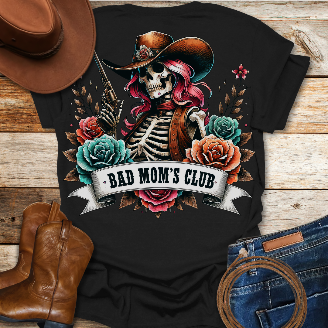 Bad Moms Club (Back Print) T-Shirt