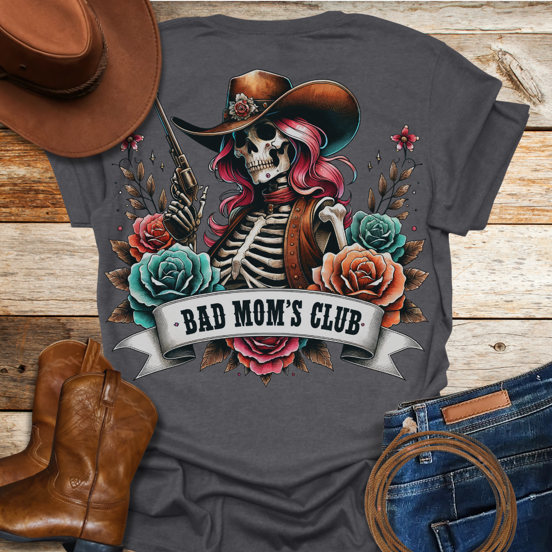 Bad Moms Club (Back Print) T-Shirt