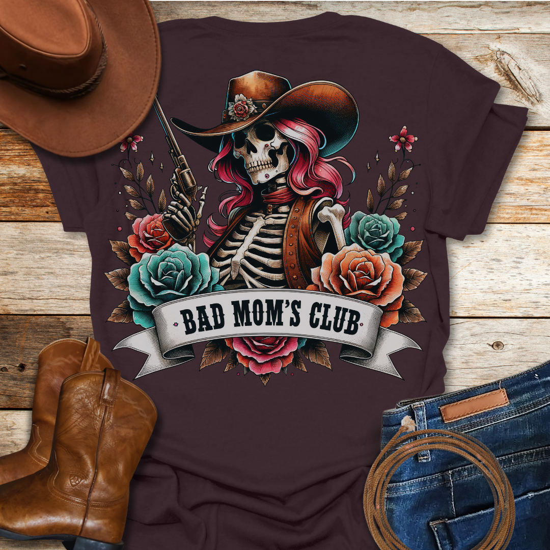 Bad Moms Club (Back Print) T-Shirt