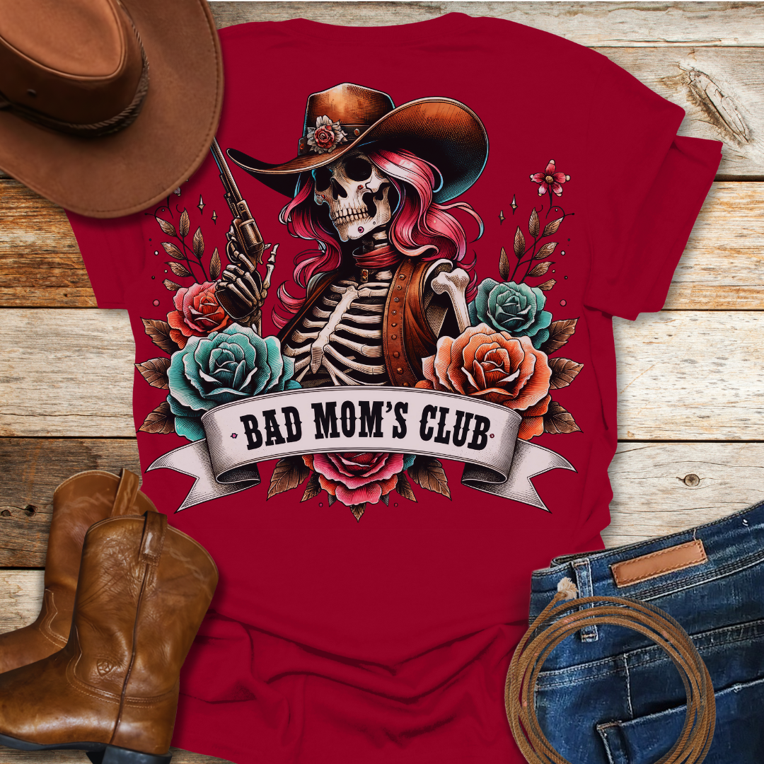 Bad Moms Club (Back Print) T-Shirt