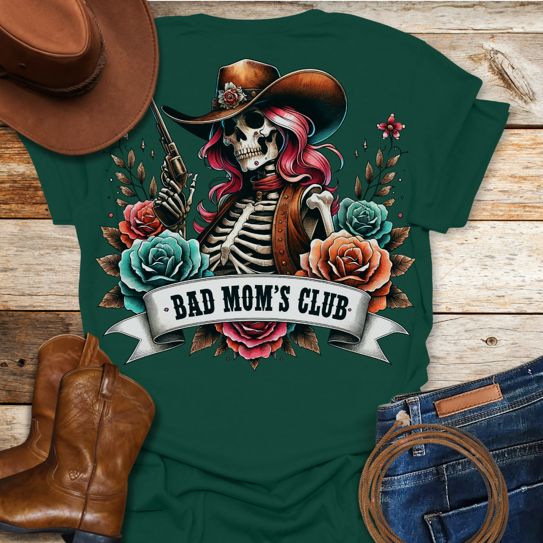 Bad Moms Club (Back Print) T-Shirt