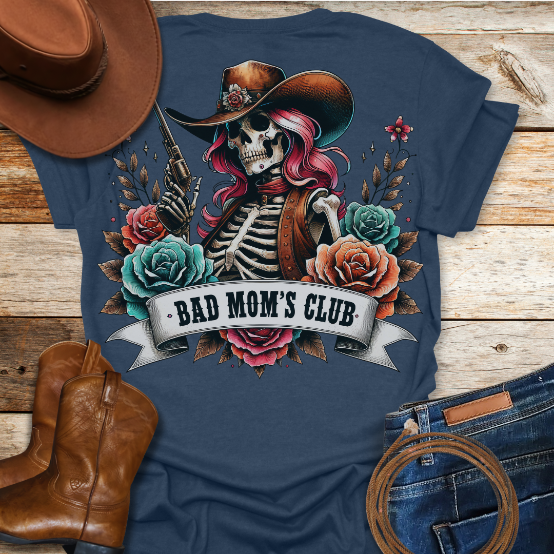 Bad Moms Club (Back Print) T-Shirt