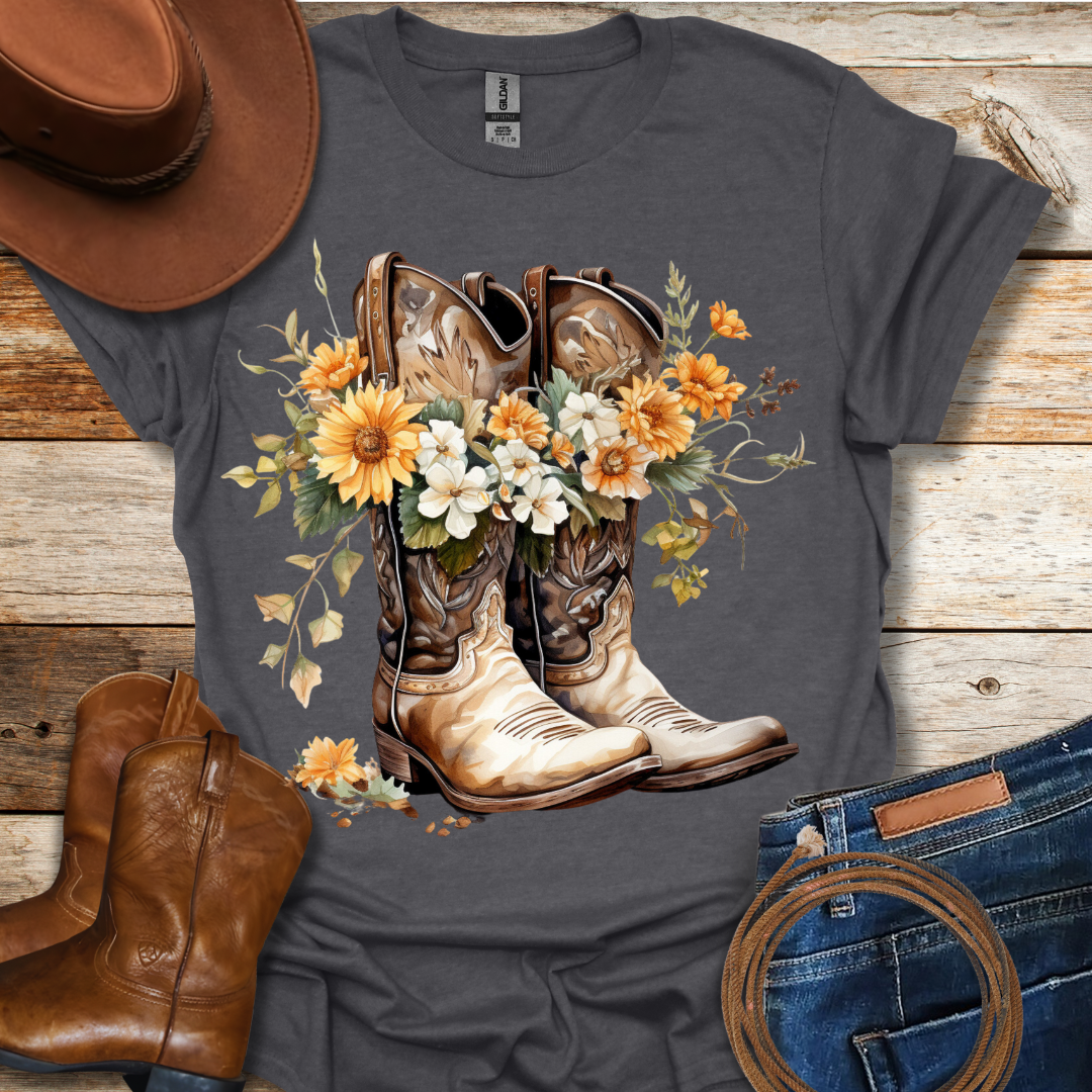 Daisy Boots T-Shirt