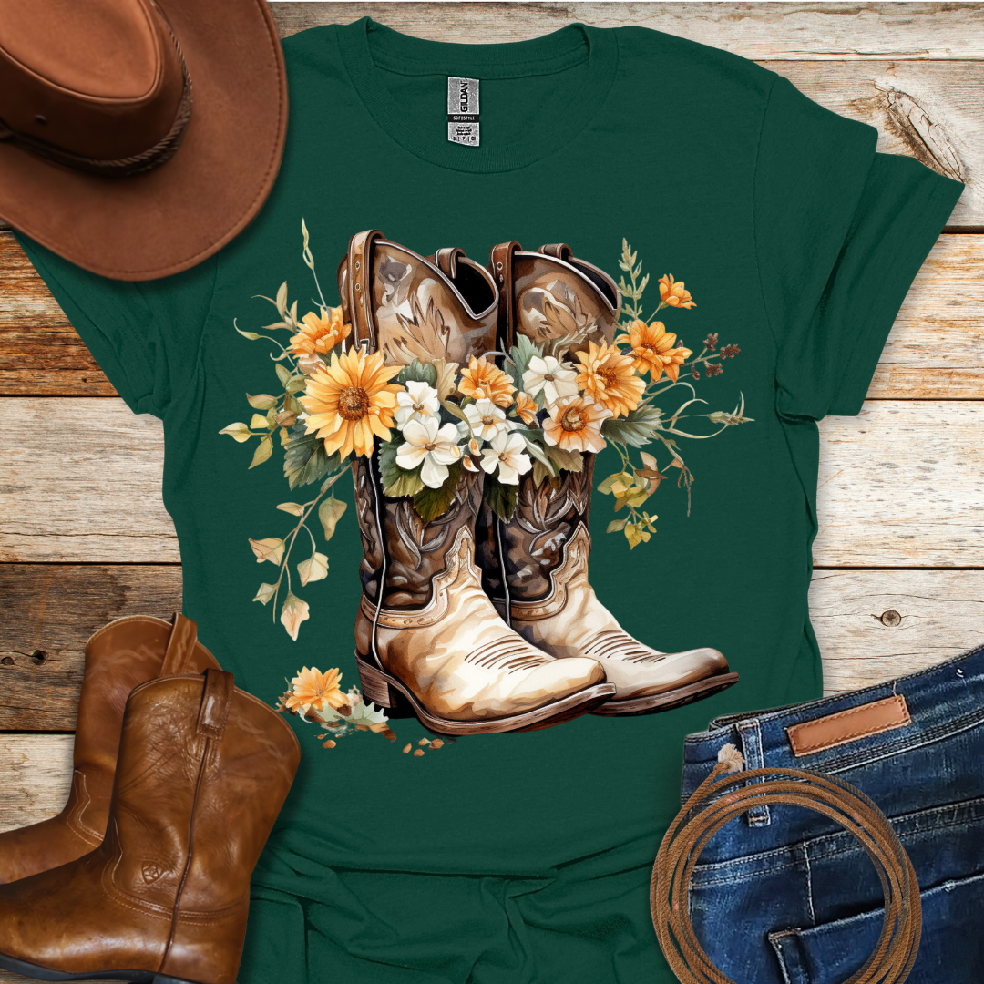 Daisy Boots T-Shirt