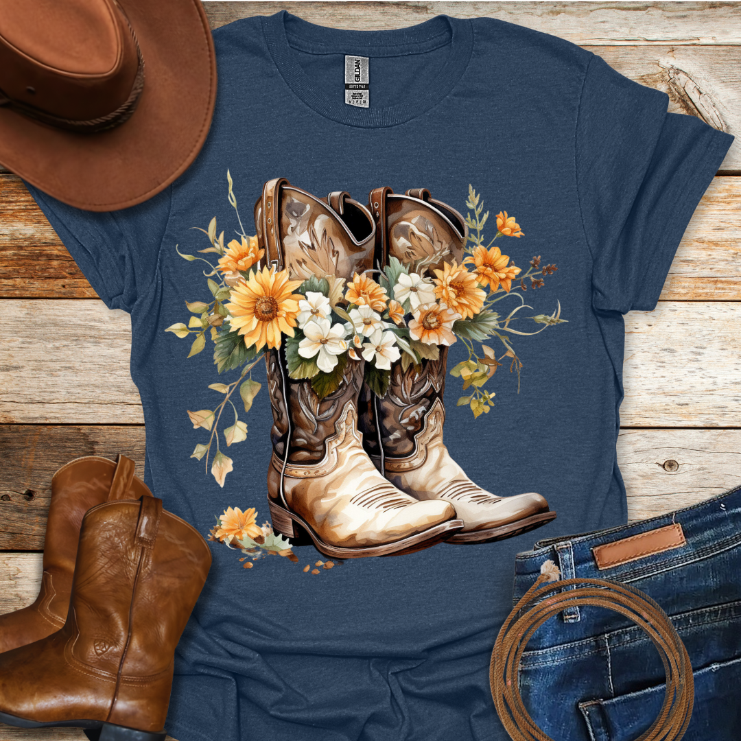 Daisy Boots T-Shirt