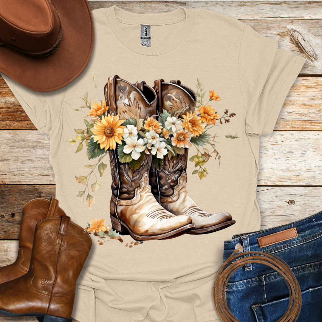 Daisy Boots T-Shirt
