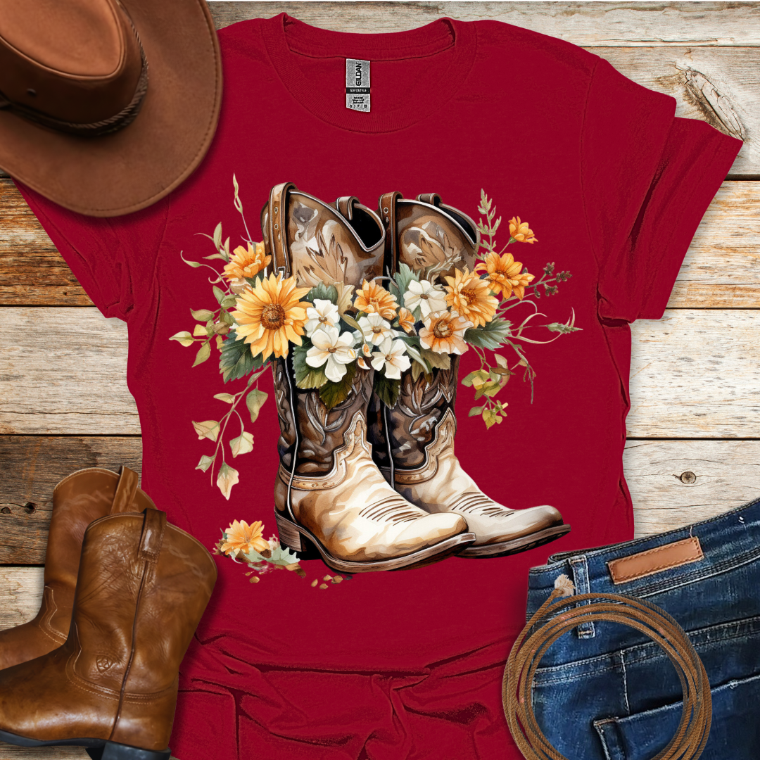 Daisy Boots T-Shirt