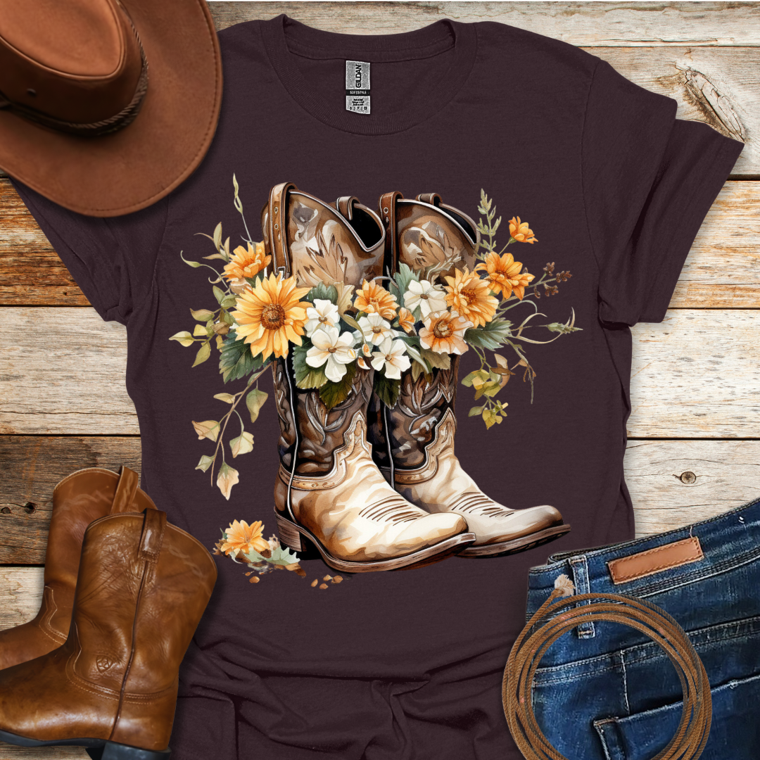 Daisy Boots T-Shirt