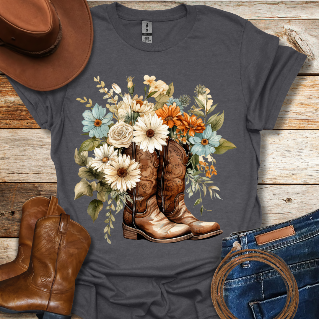 Chrysanthemum Boots T-Shirt