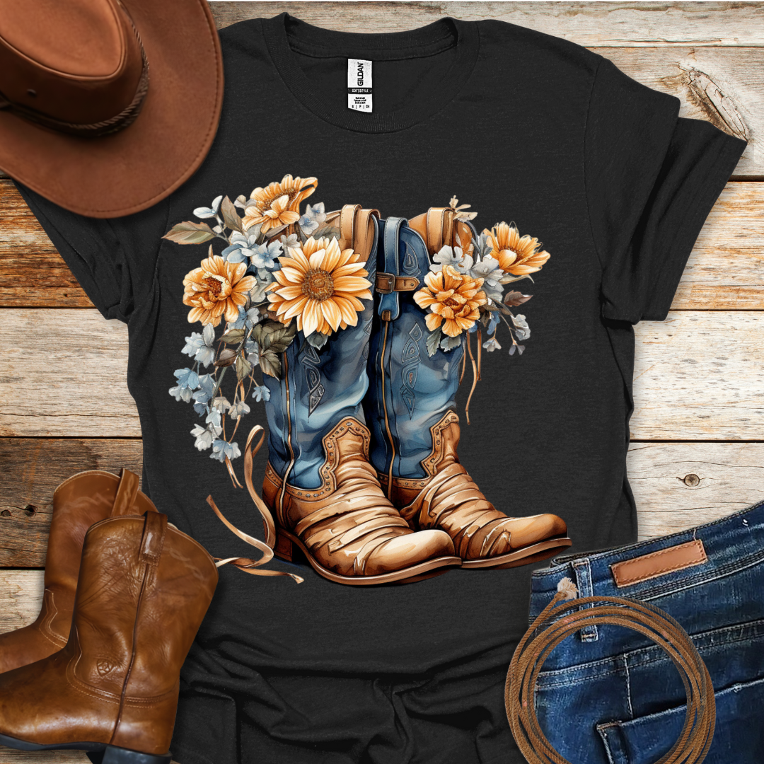 Sunflower Boots T-Shirt
