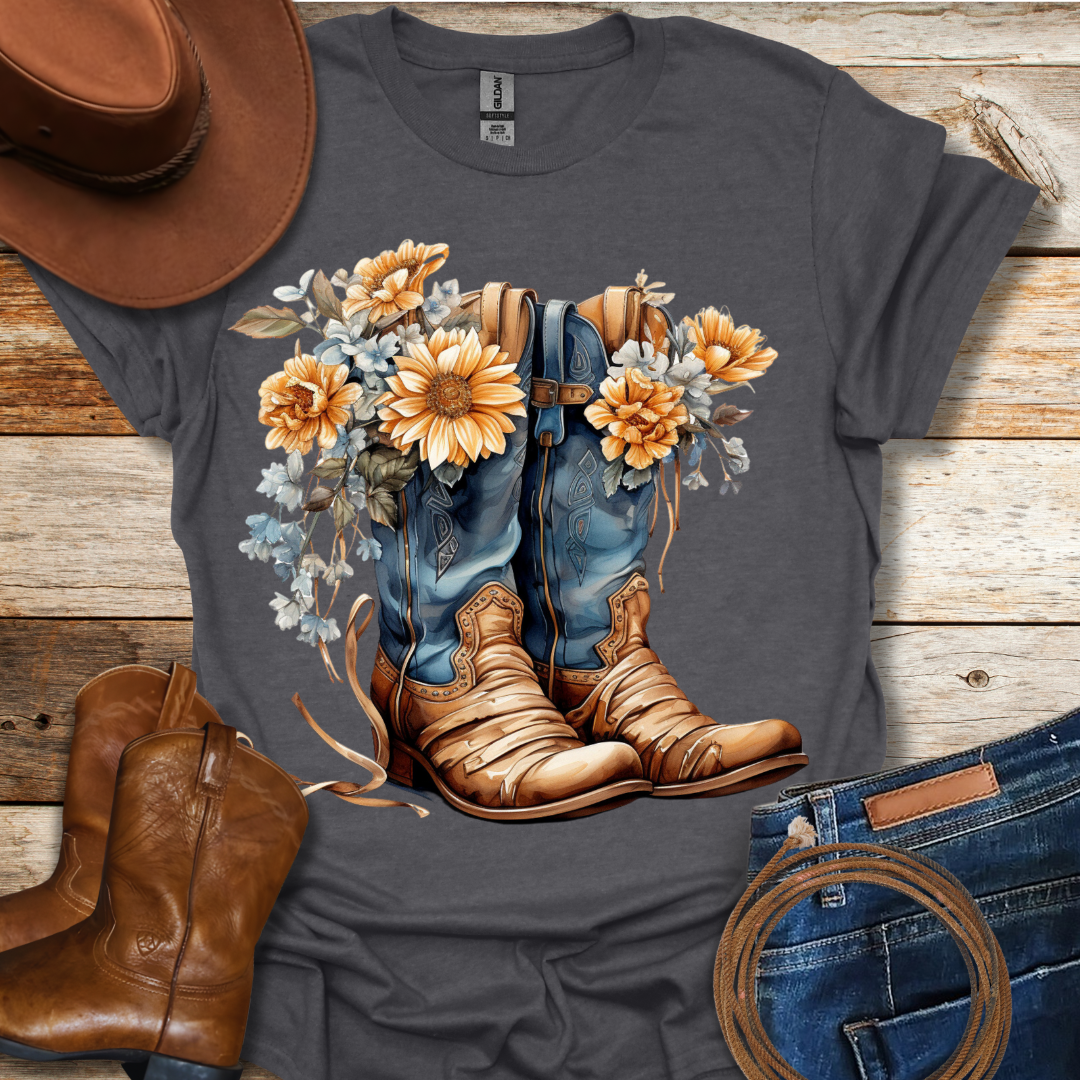 Sunflower Boots T-Shirt