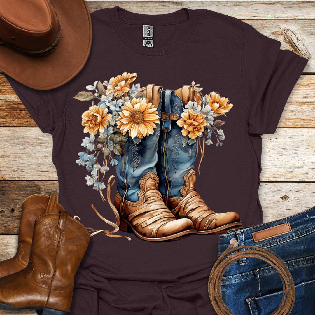 Sunflower Boots T-Shirt