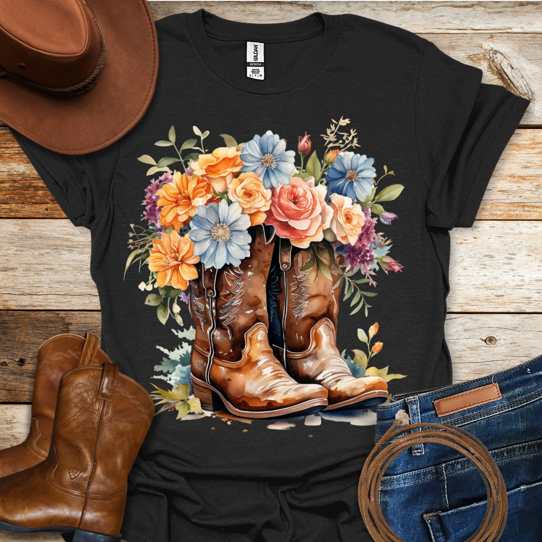 Bouquet Boots T-Shirt