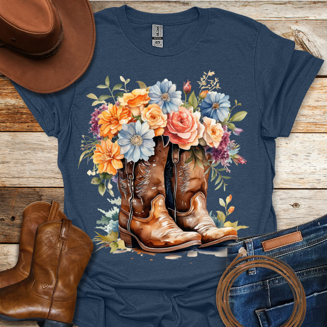 Bouquet Boots T-Shirt