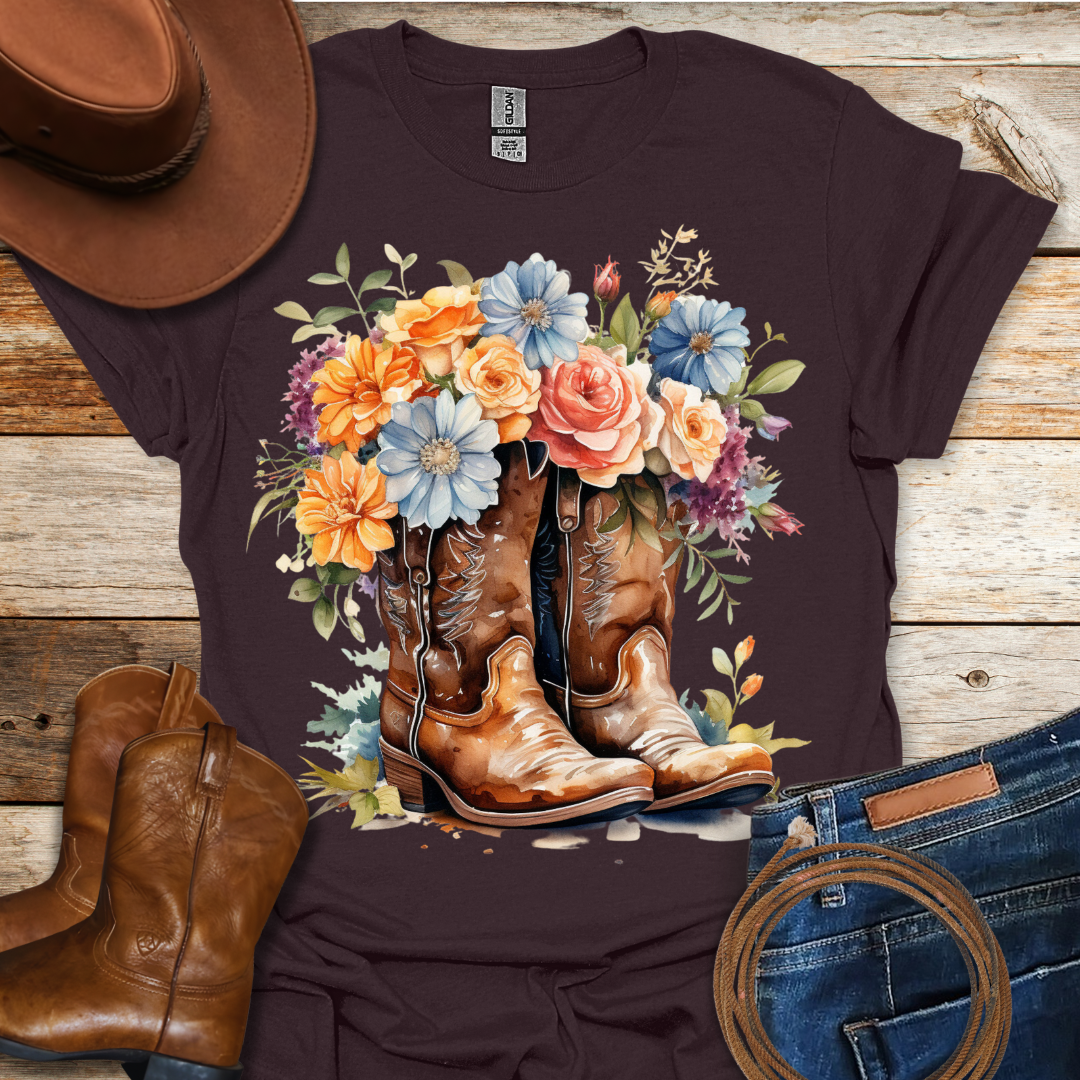 Bouquet Boots T-Shirt