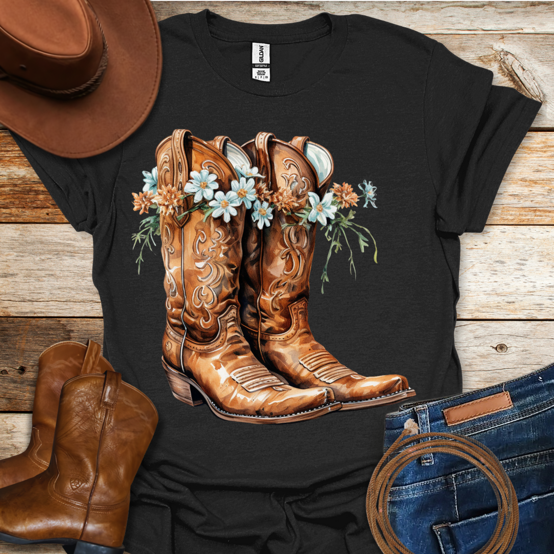 Periwinkle Boots T-Shirt