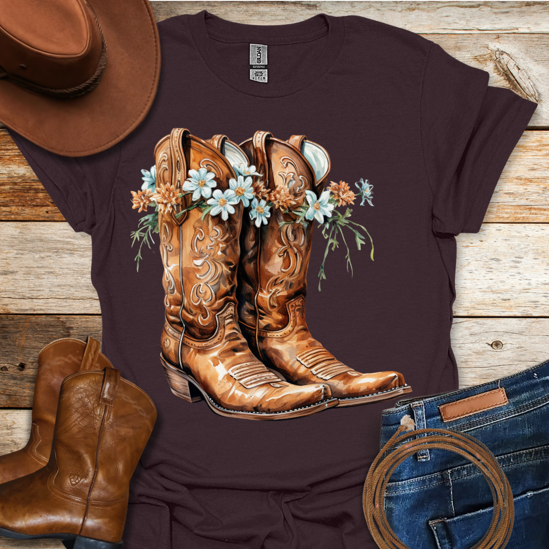 Periwinkle Boots T-Shirt