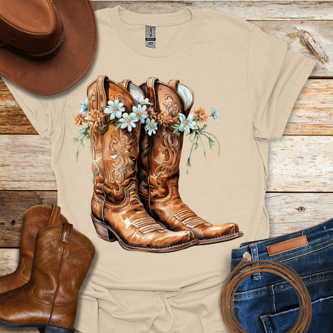 Periwinkle Boots T-Shirt