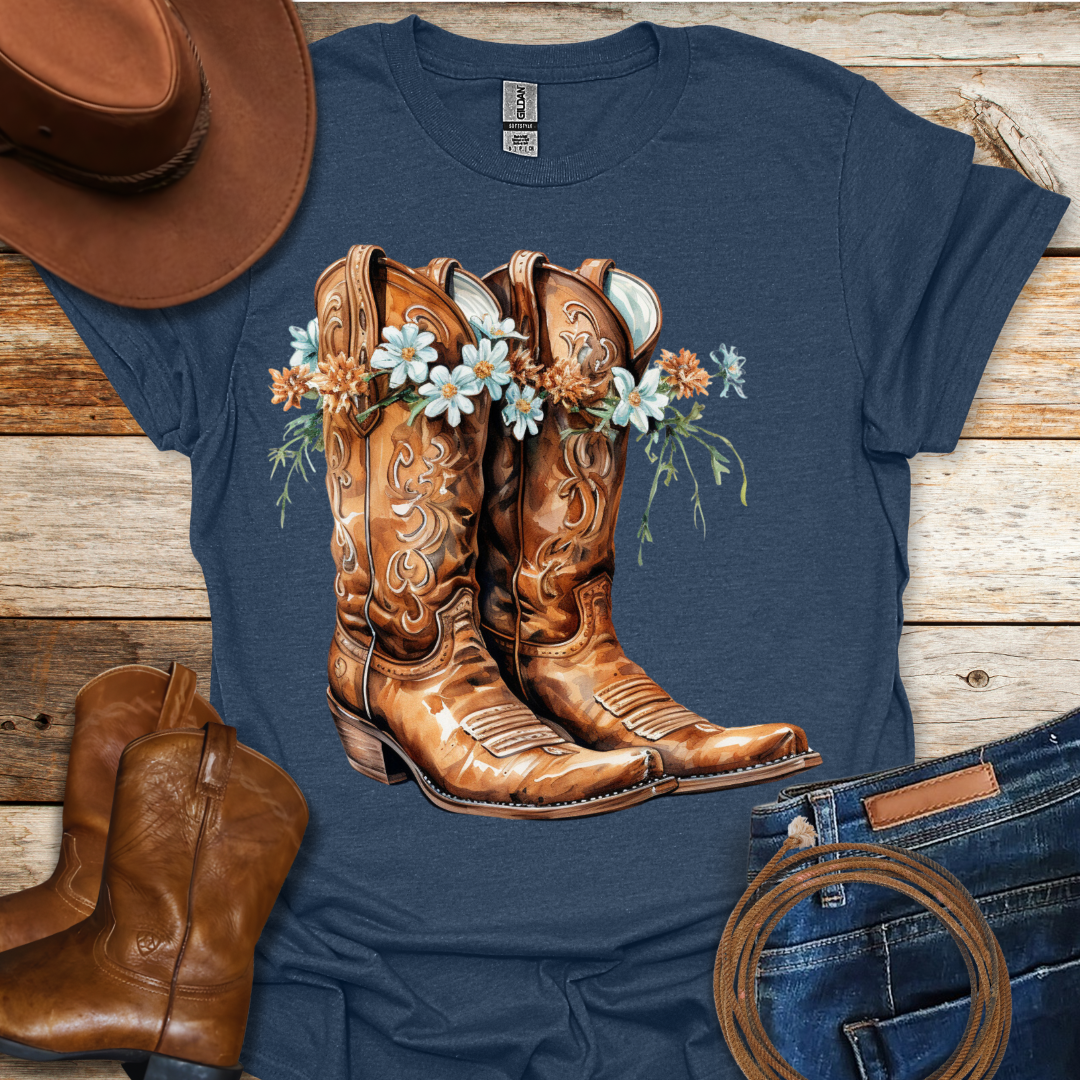 Periwinkle Boots T-Shirt