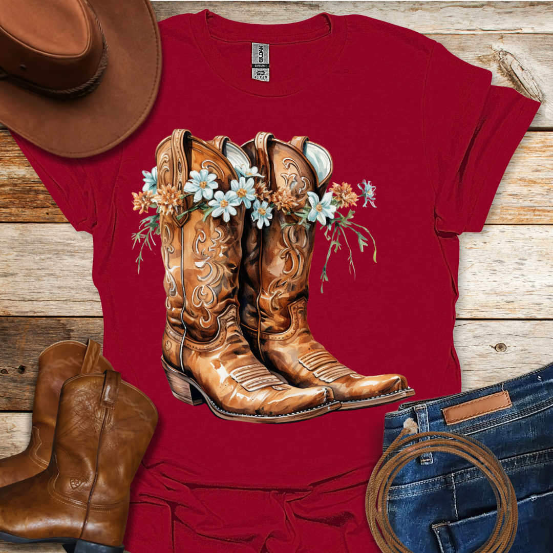 Periwinkle Boots T-Shirt