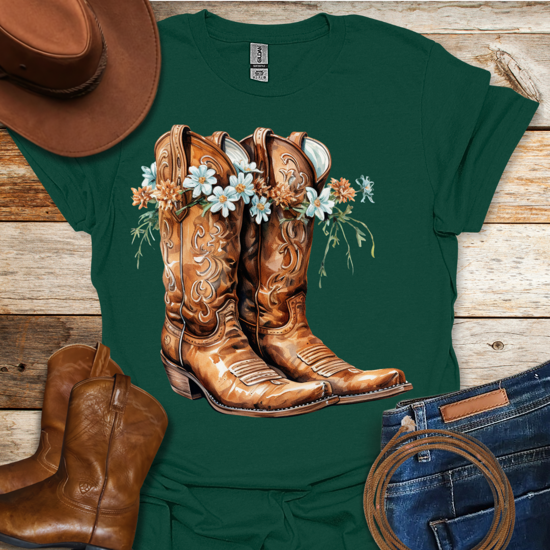 Periwinkle Boots T-Shirt