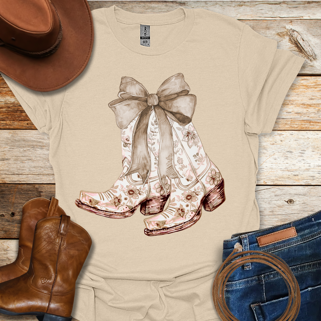 Cream Boots T-Shirt