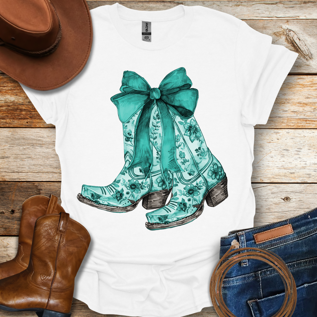 Turquoise Boots T-Shirt