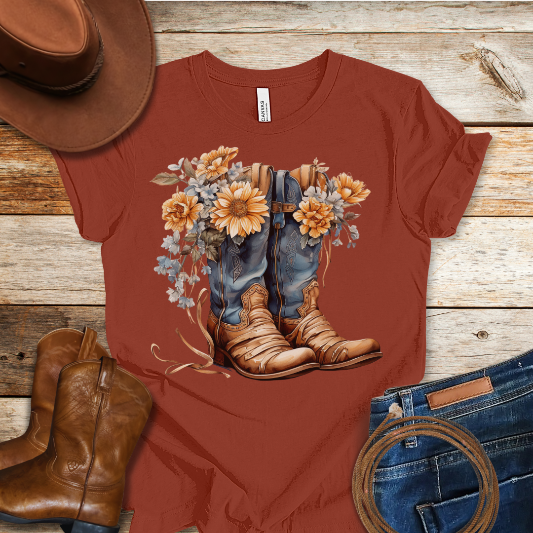 Sunflower Boots T-Shirt