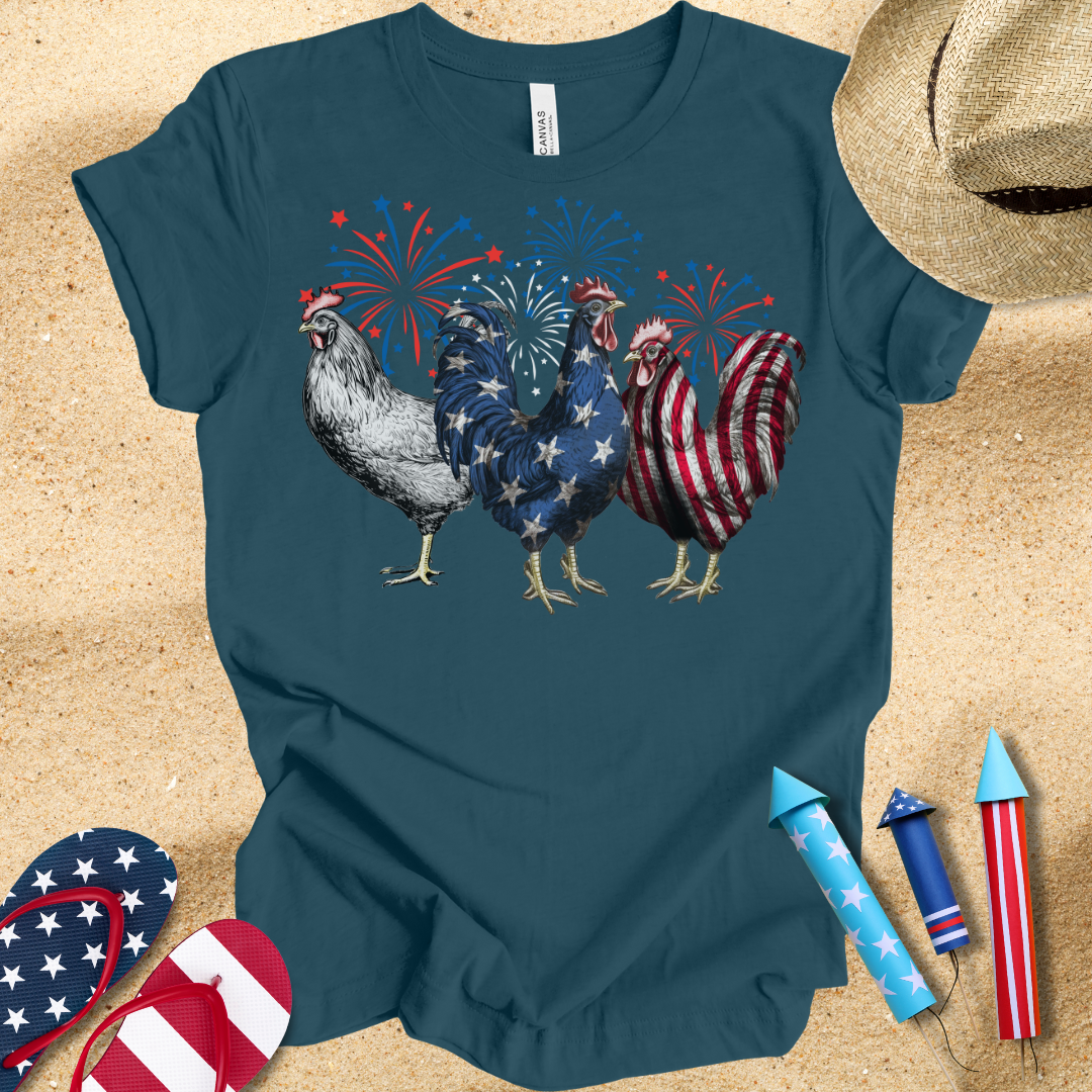 Red, White, Doodle-Doo! T-Shirt