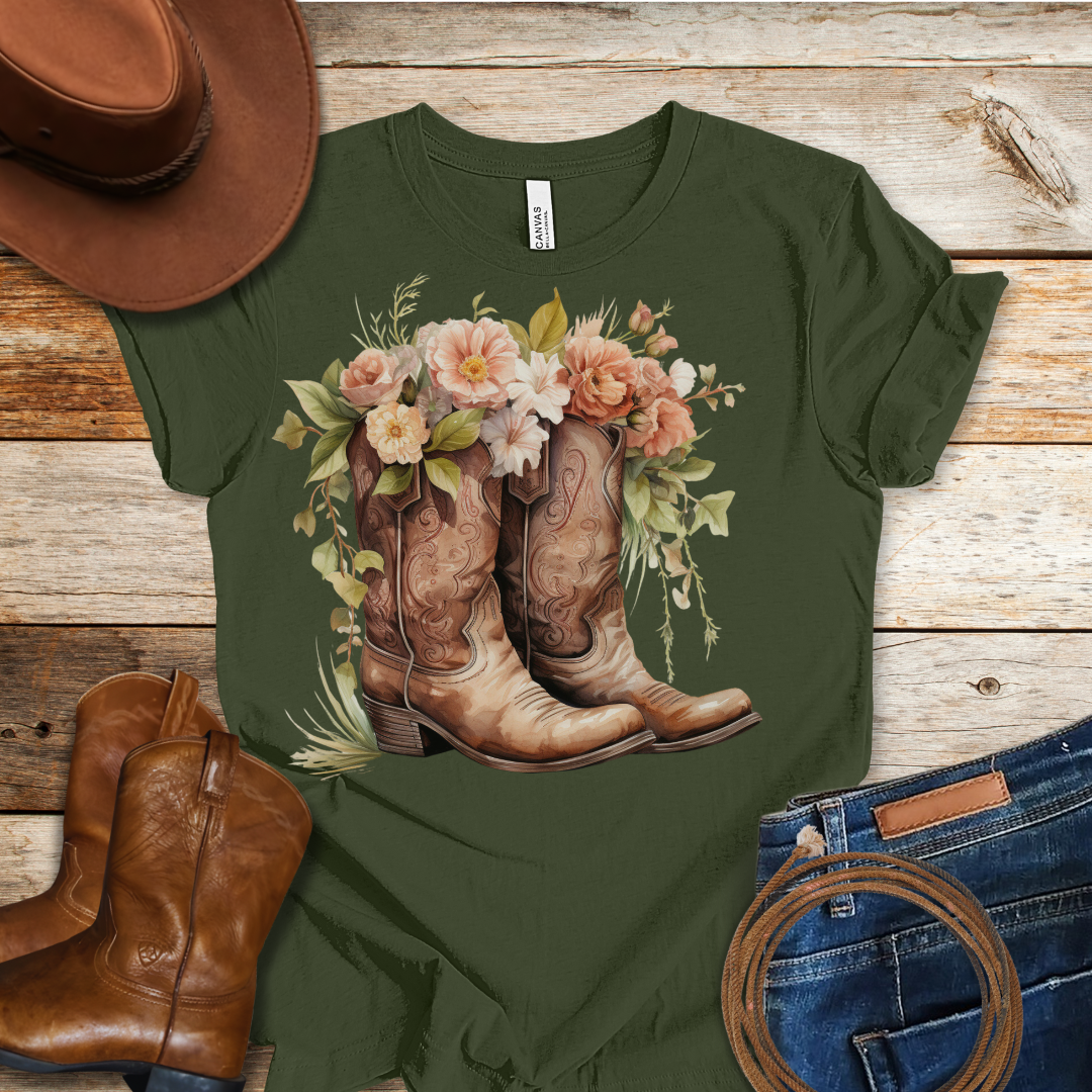 Camellia Boots T-Shirt