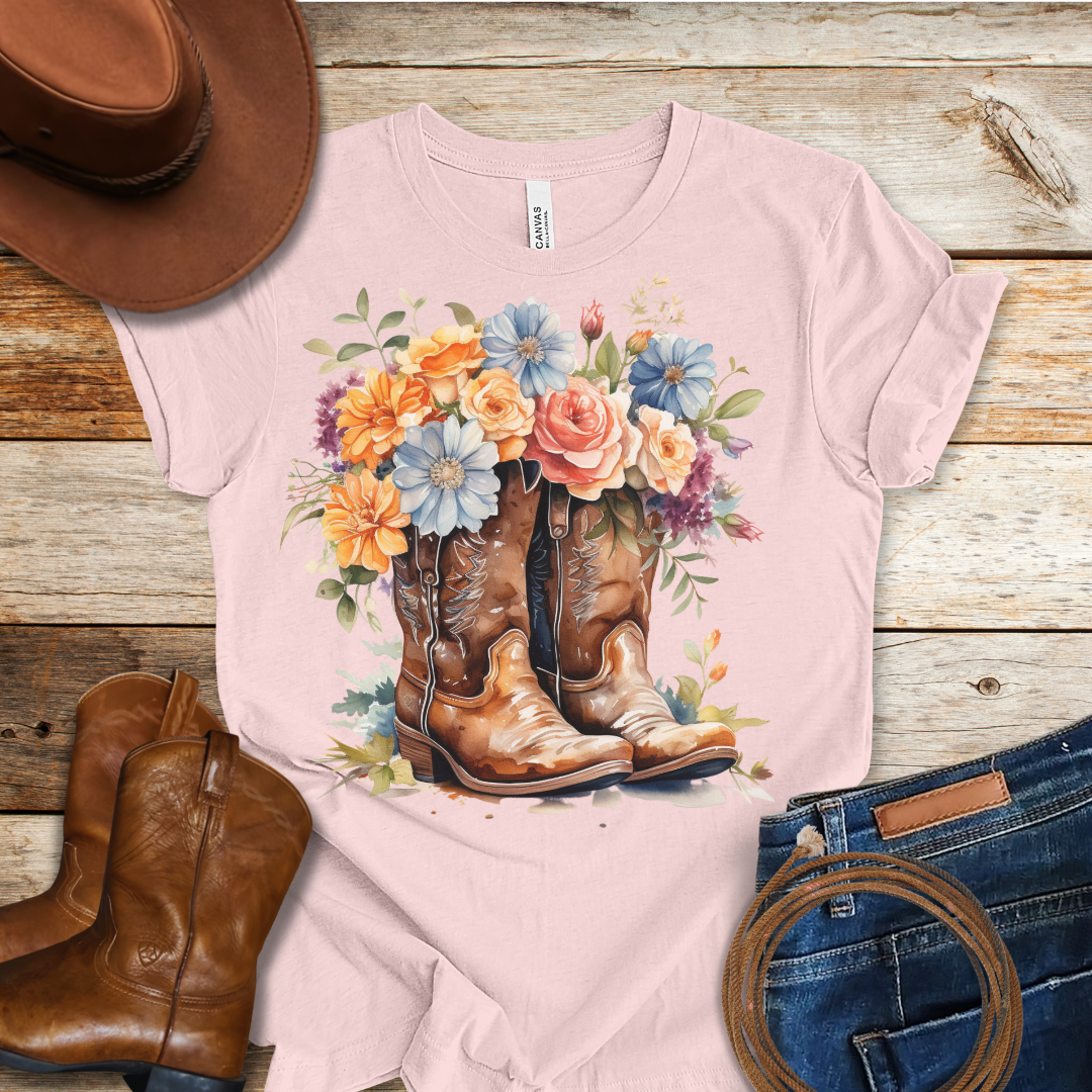 Bouquet Boots T-Shirt