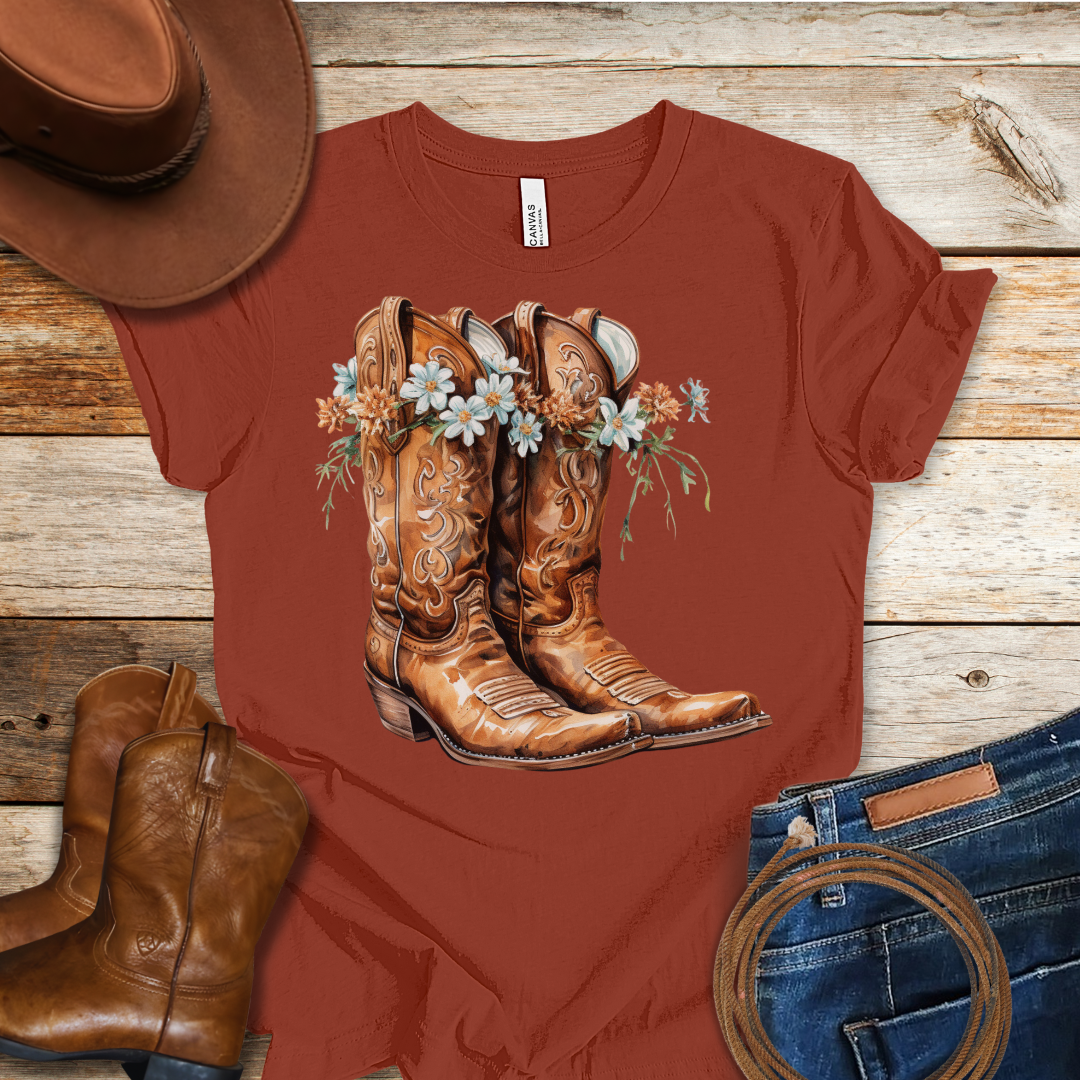 Periwinkle Boots T-Shirt