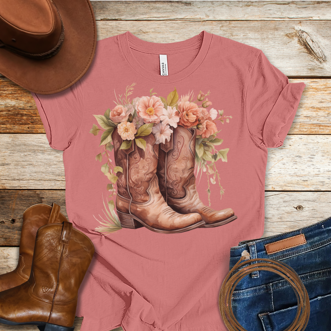 Camellia Boots T-Shirt