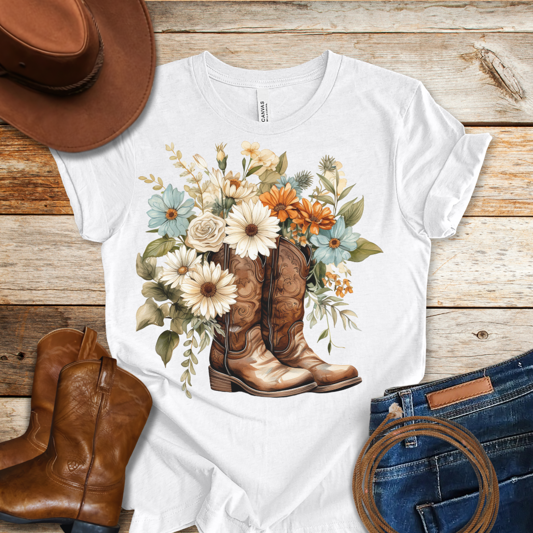 Chrysanthemum Boots T-Shirt