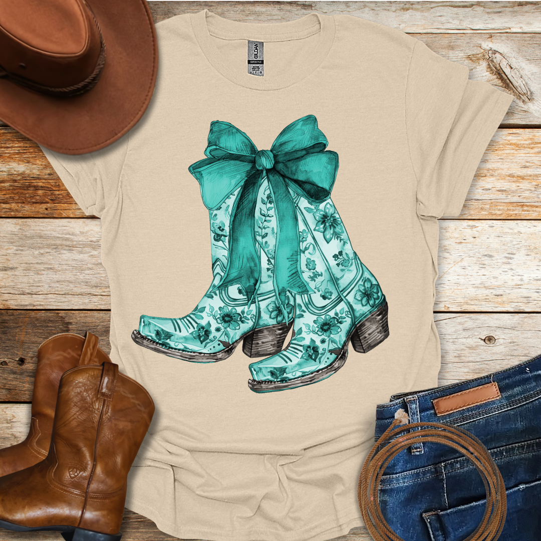 Turquoise Boots T-Shirt
