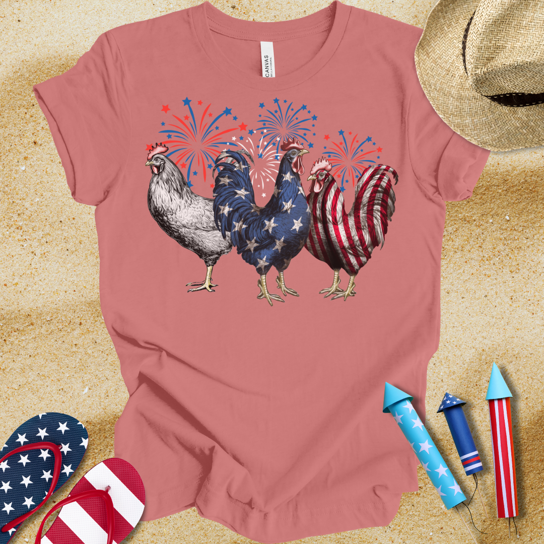 Red, White, Doodle-Doo! T-Shirt