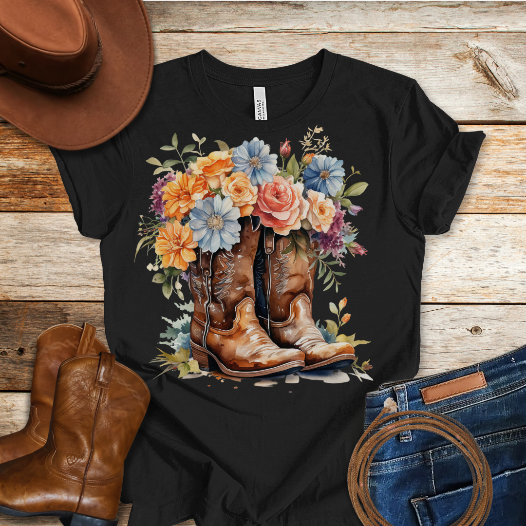 Bouquet Boots T-Shirt