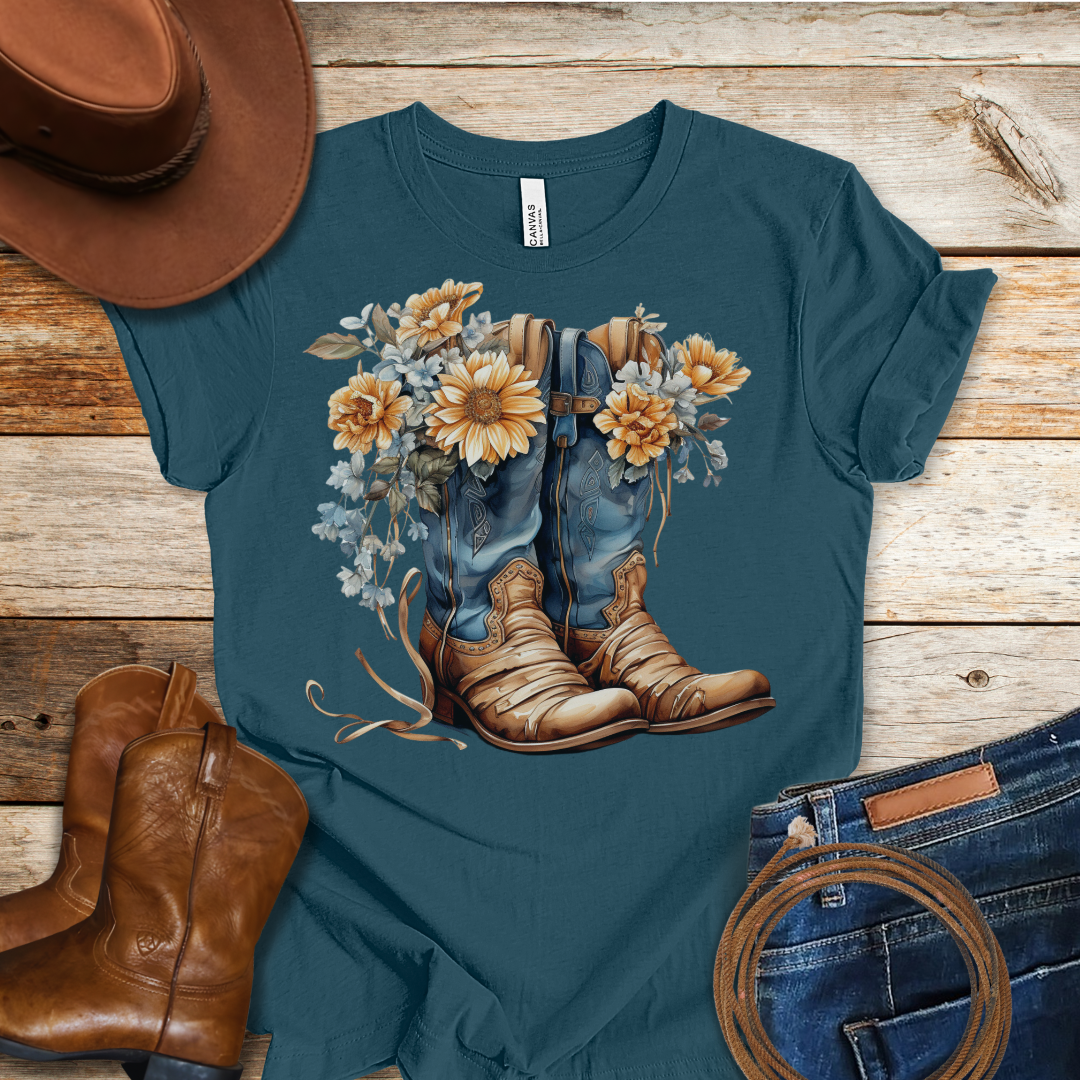 Sunflower Boots T-Shirt
