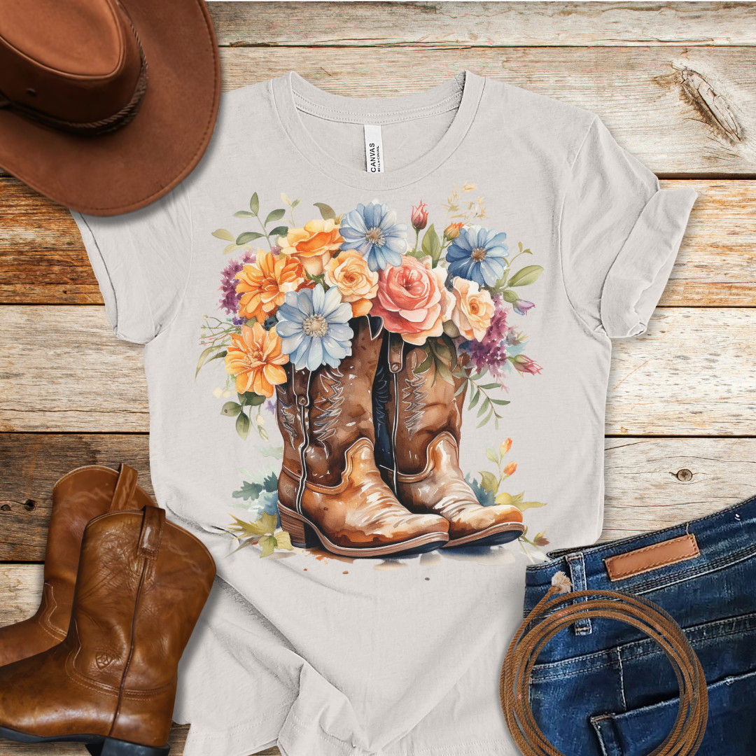Bouquet Boots T-Shirt