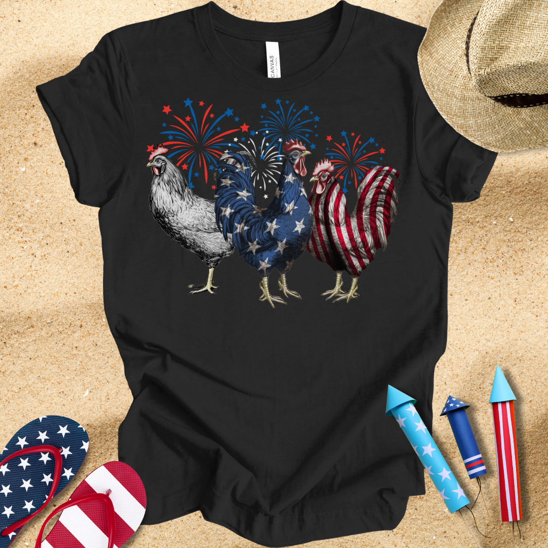Red, White, Doodle-Doo! T-Shirt