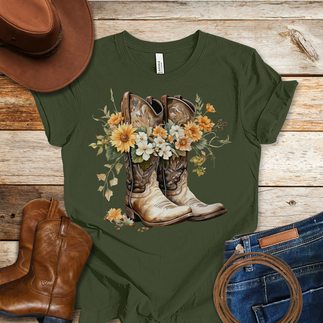 Daisy Boots T-Shirt
