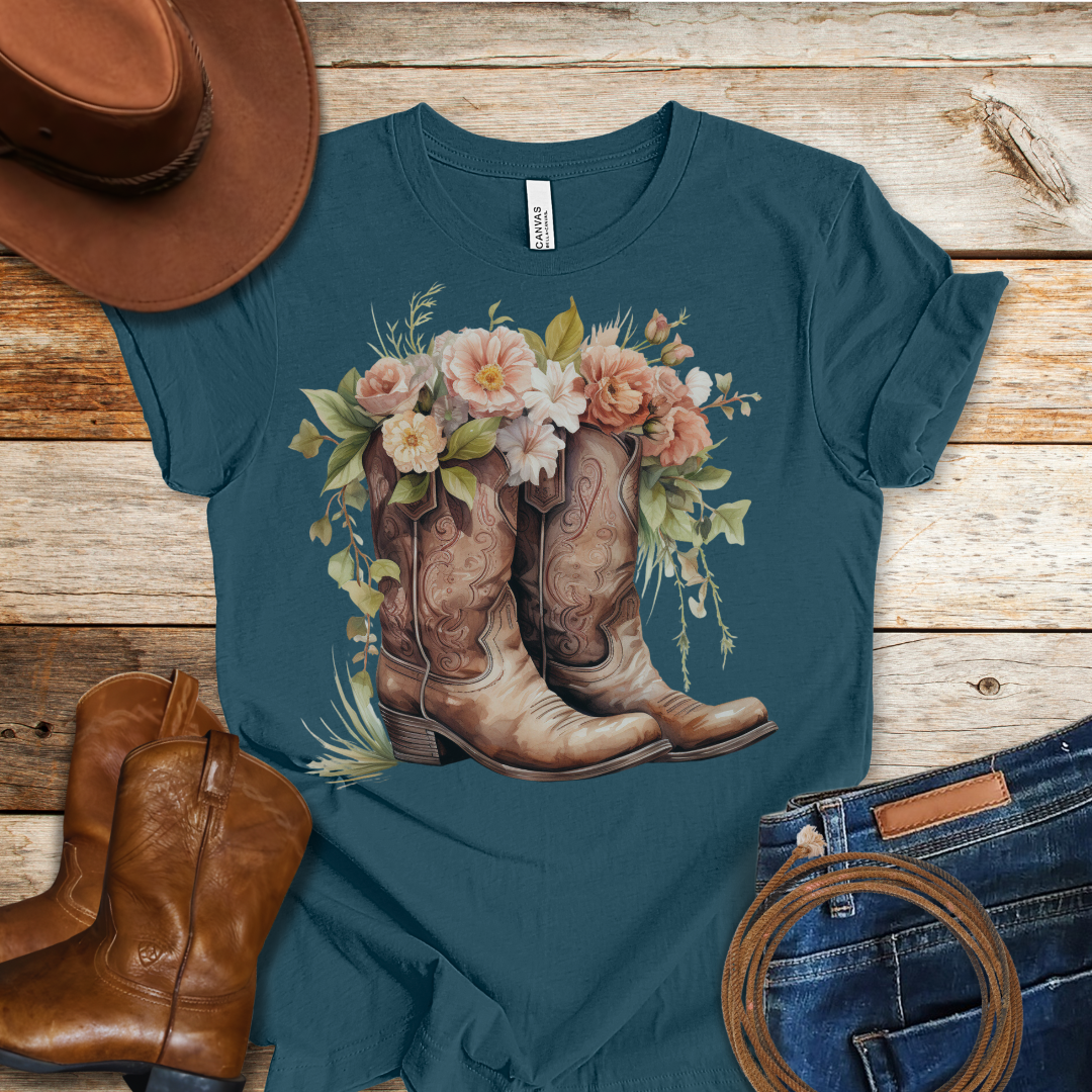 Camellia Boots T-Shirt