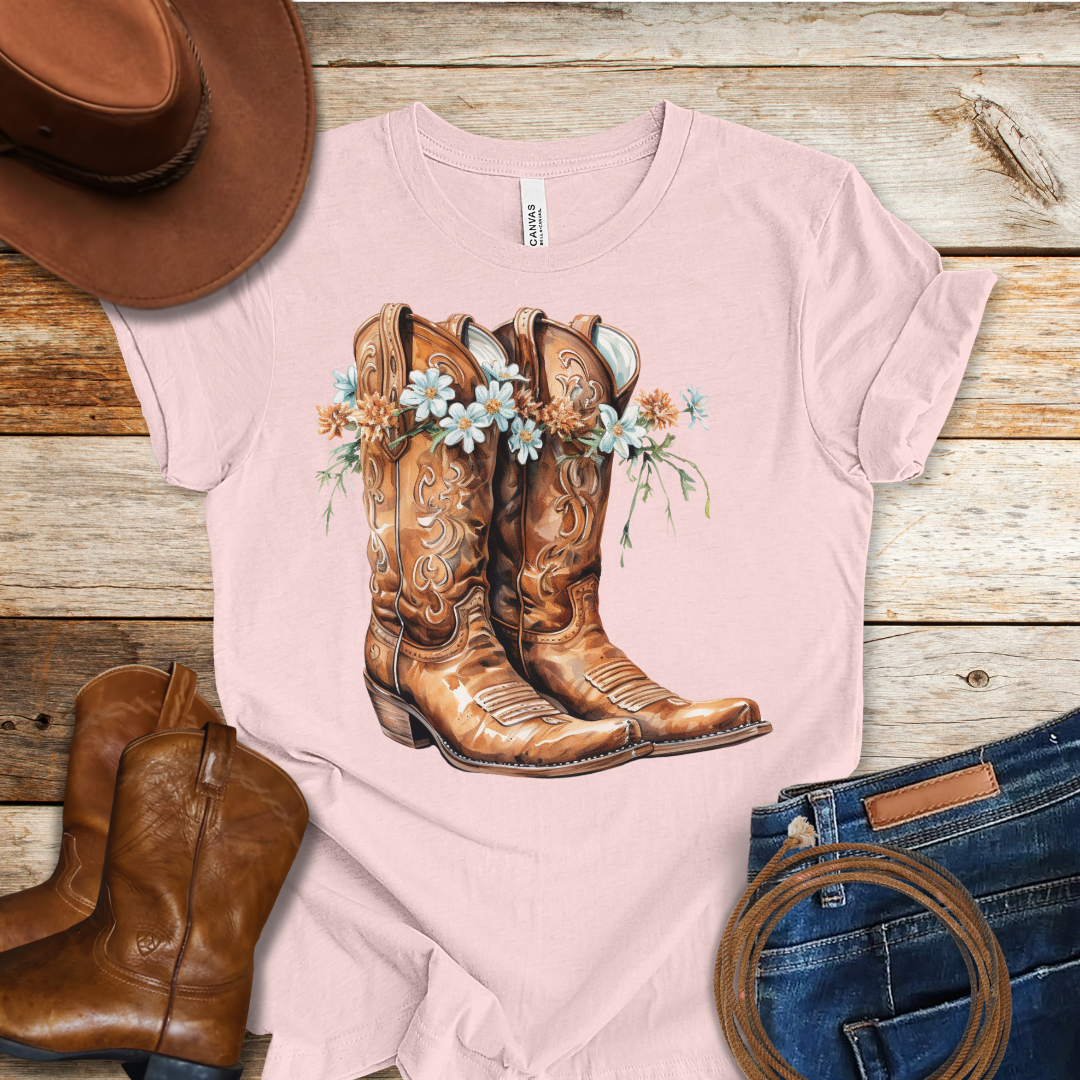 Periwinkle Boots T-Shirt